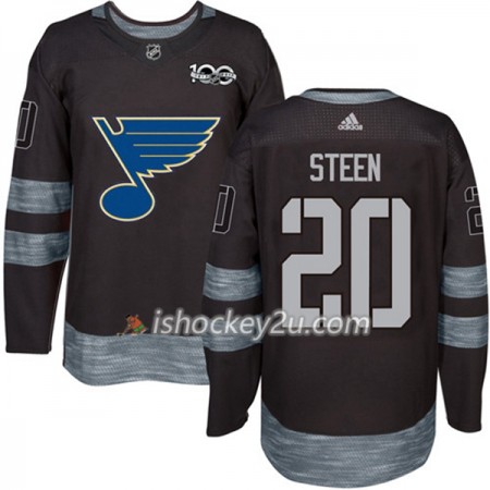 Mænd NHL St. Louis Blues Trøje Alexander Steen 20 1917-2017 100th Anniversary Adidas Sort Authentic